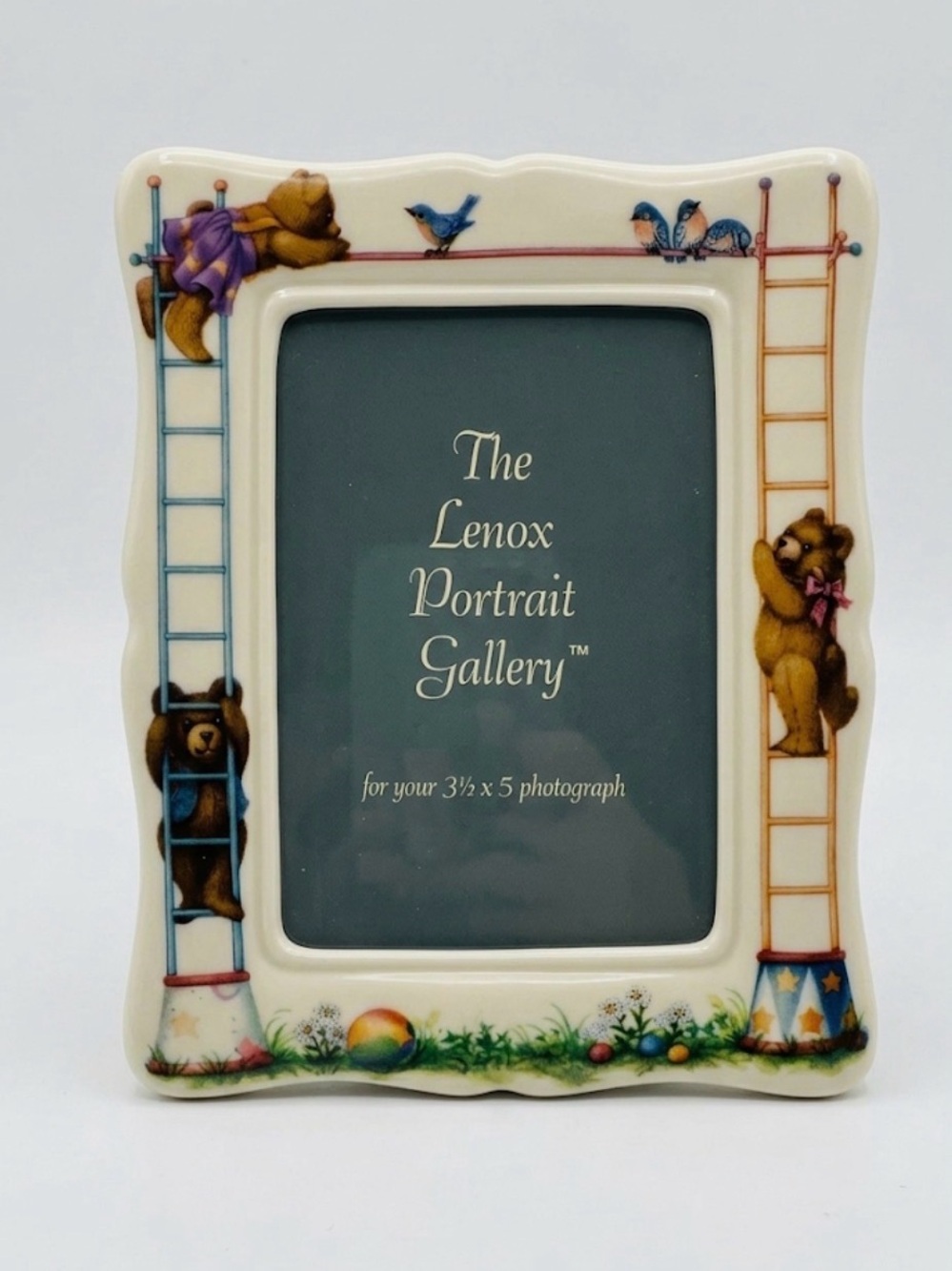 Lenox Ceramic Bear Ladder Picture Frame